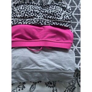 Lululemon XS Bundle Of 3  Longline Sports Bra Bundle Of 3 Performance Logo